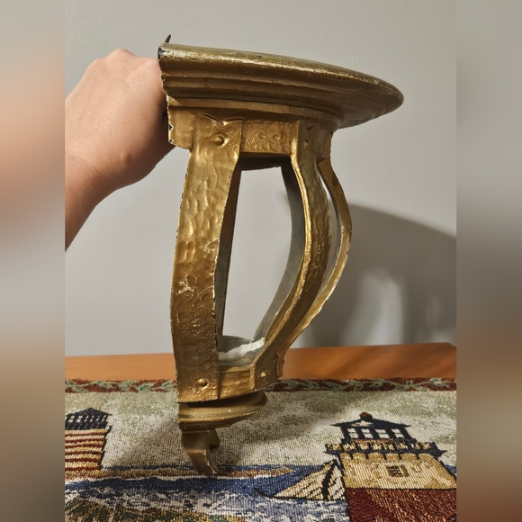 Vintage 1968 Dart Industries 3505 Gold Painted Hanging Wall Shelf - Picture 6 of 11